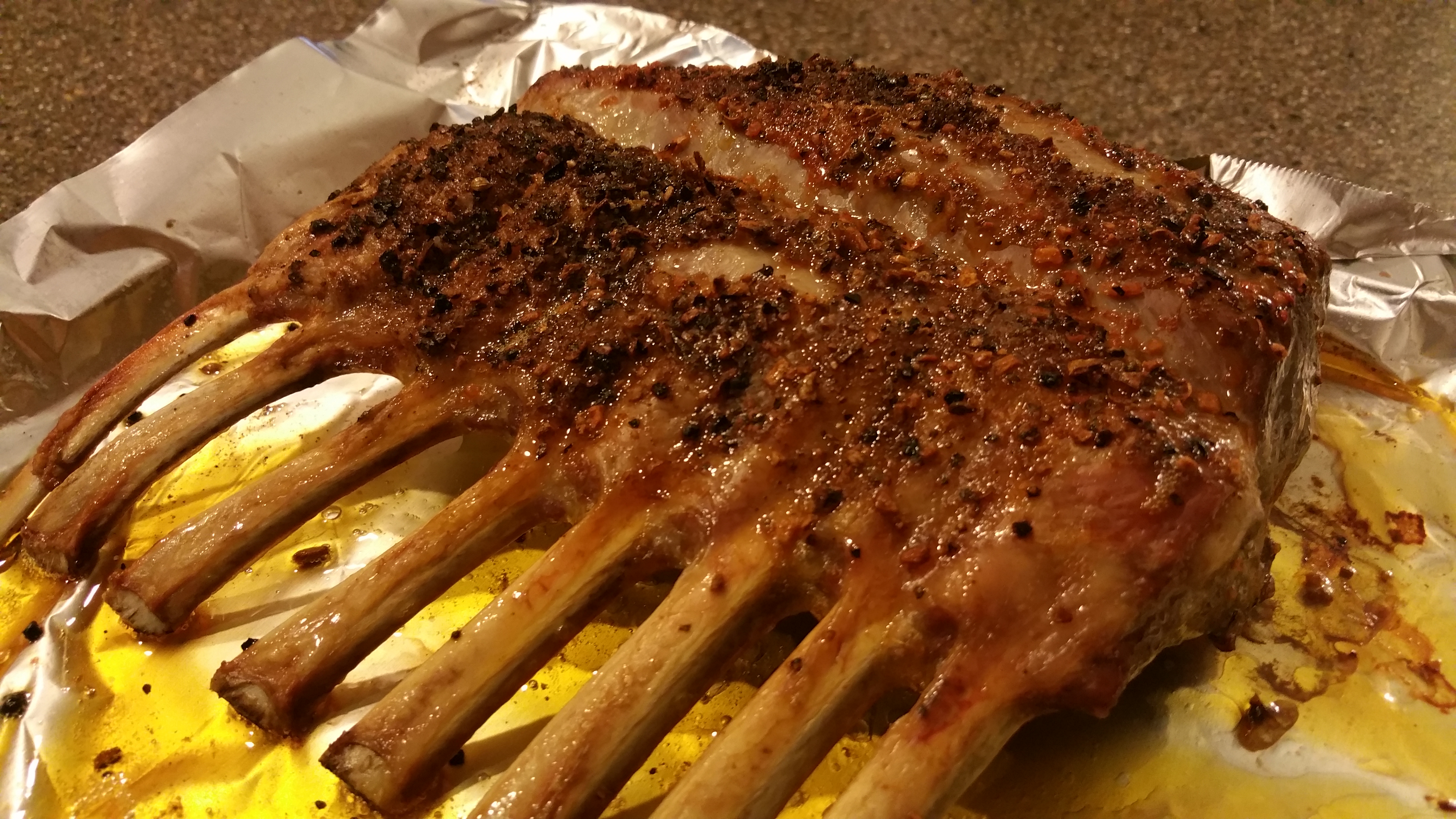 Garlic Chipotle Roast Rack of Lamb